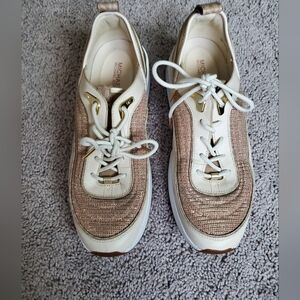 MICHAEL Michael Kors Beige and White Sneakers